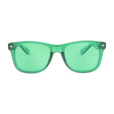 Groene bril met gekleurde glazen